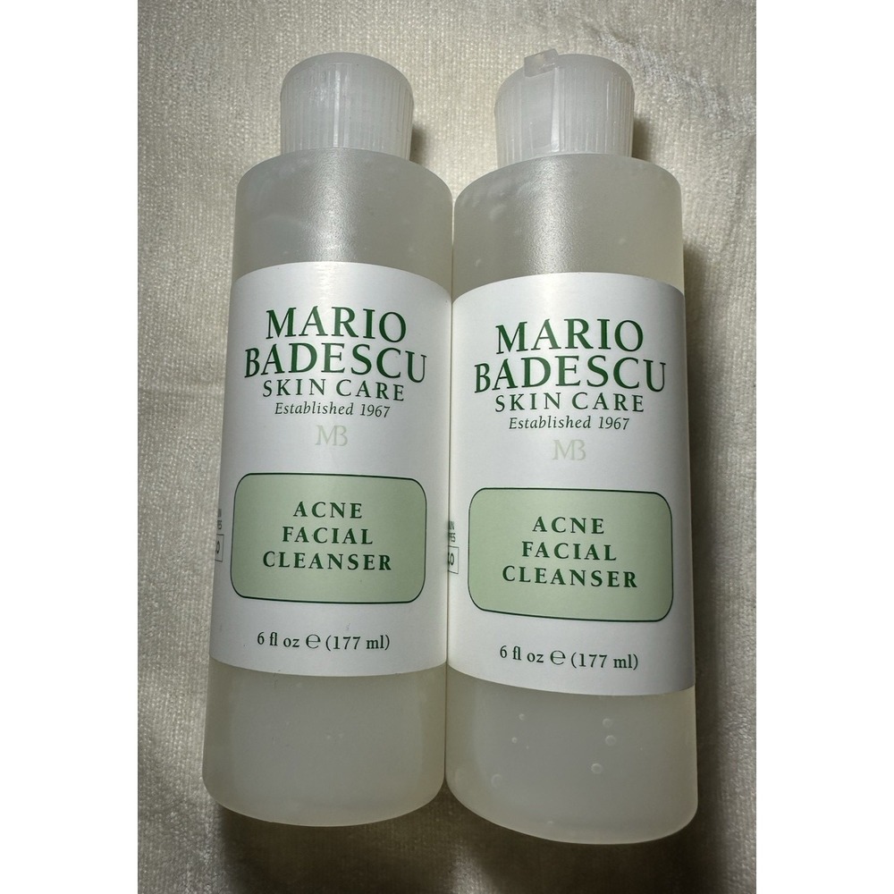 2x Mario Badescu Acne Facial Cleanser 6oz – Lightweight Gel for Clear Skin NEW